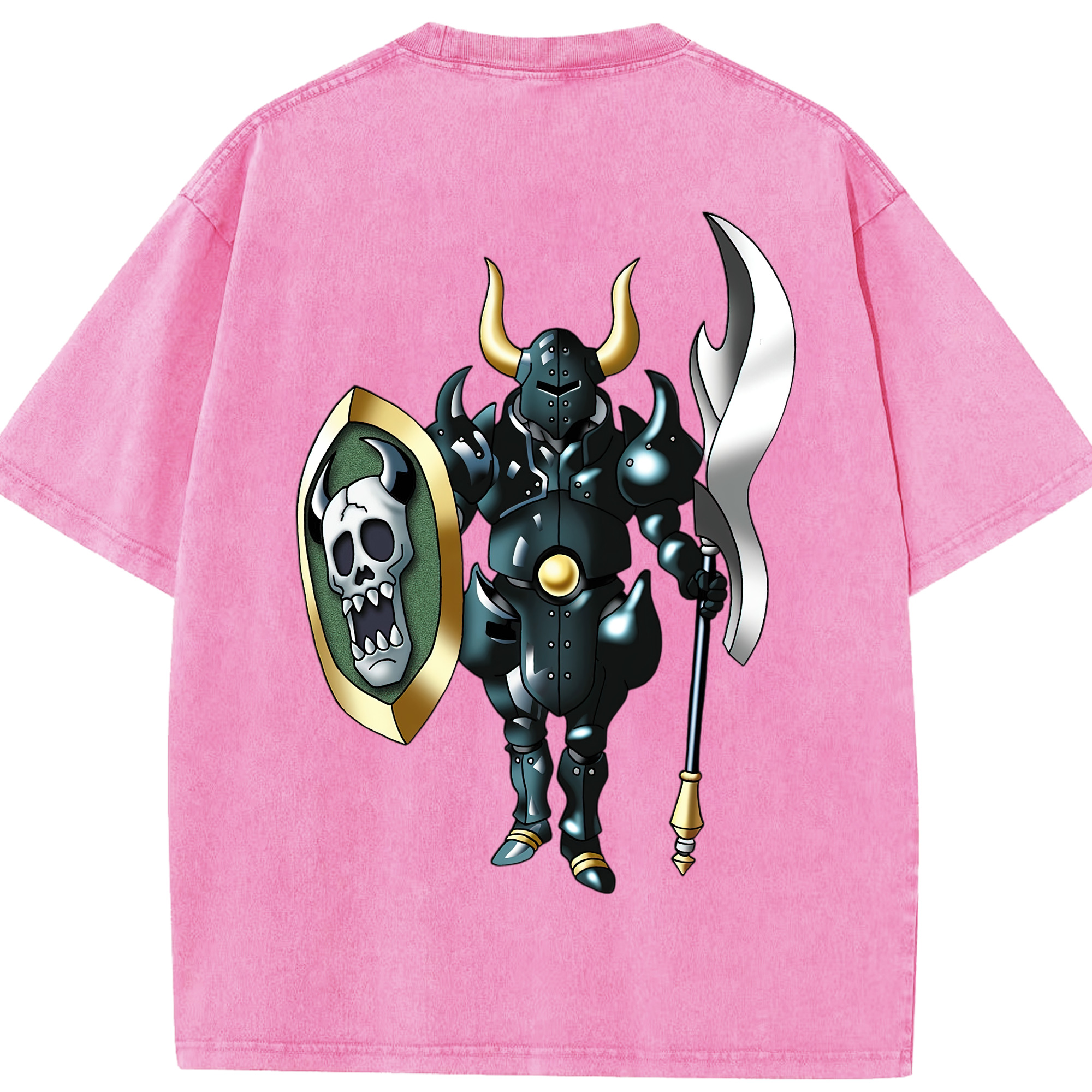 （画像用） ドラゴンクエスト Doragon Kuesuto Dragon Quest 綿100% ヴィンテージ風 半袖Tシャツ（背面プリント）